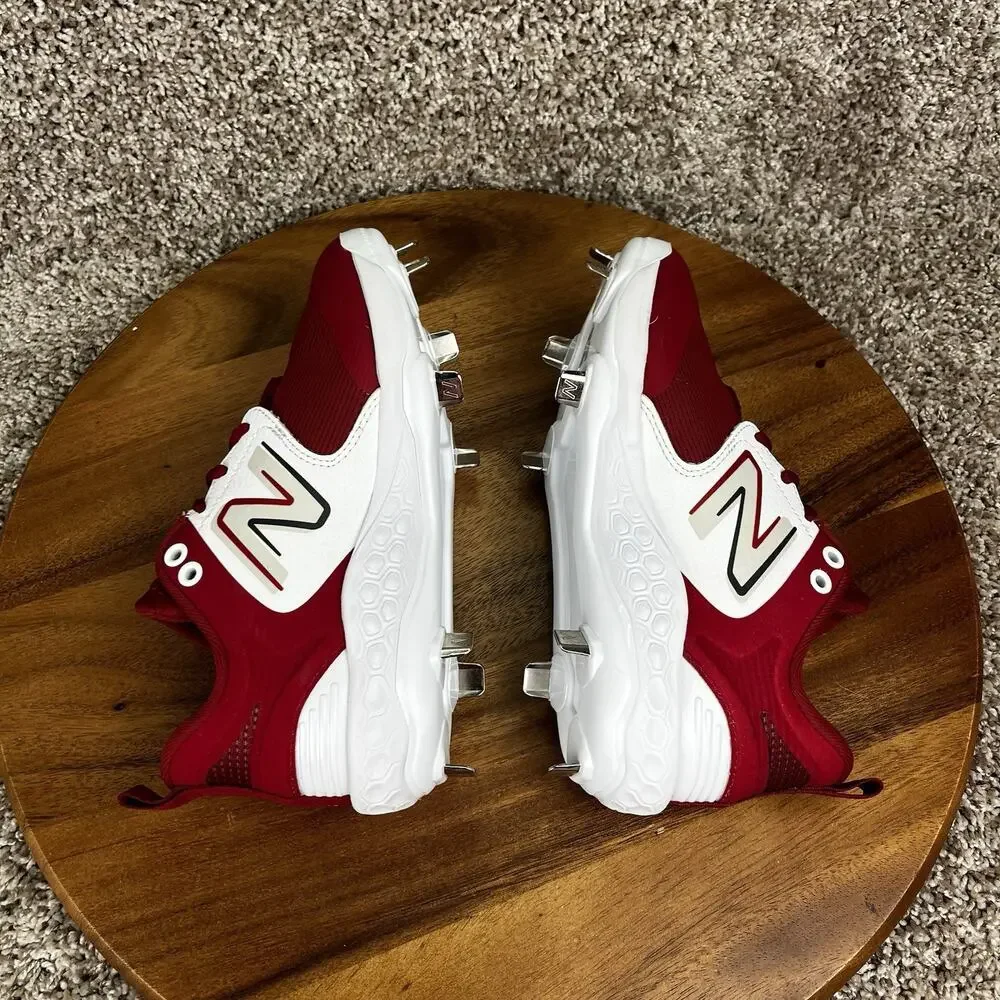 New Balance 3000v6 Men's Size 5 Molded Baseball Cleats Fresh Foam RED | WHITE